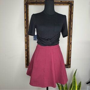 Sunday Best A-Line Skirt in Deep Red